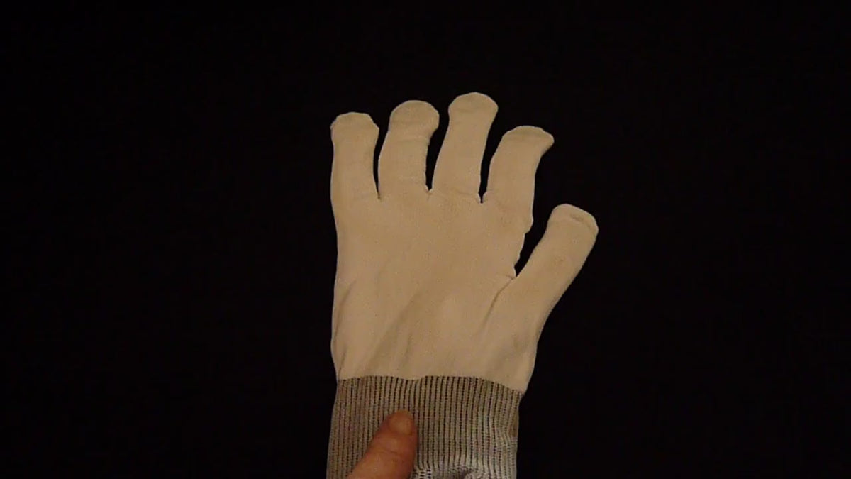 1 Paar LED Handschuhe WEISS – Partyknicklichter