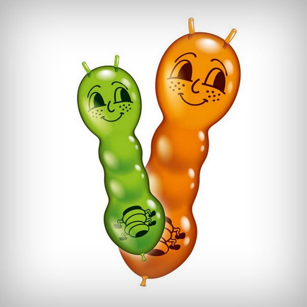 2 Riesenraupen Ballons ca. 75-80 cm