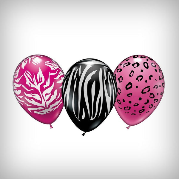 6 Ballons Wild Animal Print