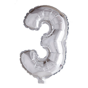 1 Folienballon Zahl 0-9 SILBER 86 cm (Auswahl)