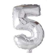 Laden Sie das Bild in den Galerie-Viewer, 1 Folienballon Zahl 0-9 SILBER 86 cm (Auswahl)
