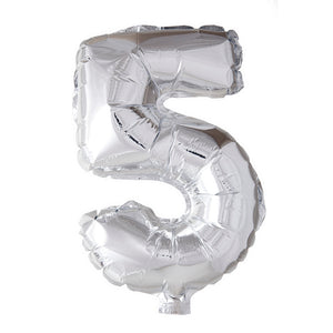 1 Folienballon Zahl 0-9 SILBER 86 cm (Auswahl)