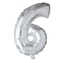 Laden Sie das Bild in den Galerie-Viewer, 1 Folienballon Zahl 0-9 SILBER 86 cm (Auswahl)
