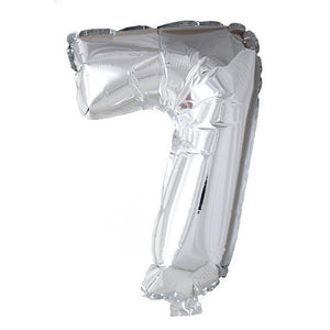 1 Folienballon Zahl 0-9 SILBER 86 cm (Auswahl)