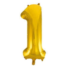 Laden Sie das Bild in den Galerie-Viewer, 1 Folienballon Zahl 0-9 GOLD 86 cm (Auswahl)
