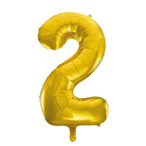 1 Folienballon Zahl 0-9 GOLD 86 cm (Auswahl)