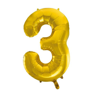 1 Folienballon Zahl 0-9 GOLD 86 cm (Auswahl)