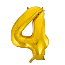 Laden Sie das Bild in den Galerie-Viewer, 1 Folienballon Zahl 0-9 GOLD 86 cm (Auswahl)

