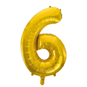 1 Folienballon Zahl 0-9 GOLD 86 cm (Auswahl)