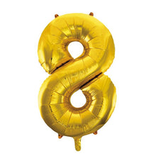 Laden Sie das Bild in den Galerie-Viewer, 1 Folienballon Zahl 0-9 GOLD 86 cm (Auswahl)
