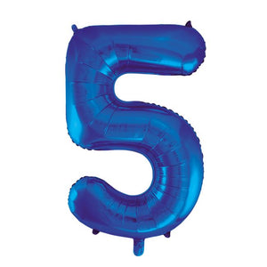 1 Folienballon Zahl 0-9 BLAU 86 cm (Auswahl)