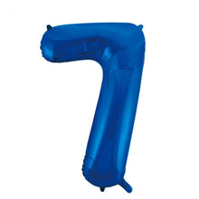 Laden Sie das Bild in den Galerie-Viewer, 1 Folienballon Zahl 0-9 BLAU 86 cm (Auswahl)
