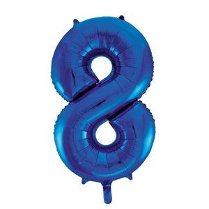 1 Folienballon Zahl 0-9 BLAU 86 cm (Auswahl)