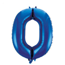 Laden Sie das Bild in den Galerie-Viewer, 1 Folienballon Zahl 0-9 BLAU 86 cm (Auswahl)

