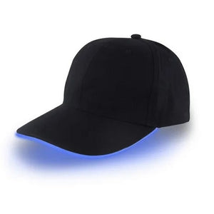 1 schwarze Base Cap mit blauen LEDs