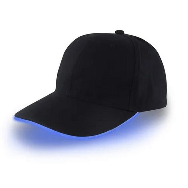 1 schwarze Base Cap mit blauen LEDs