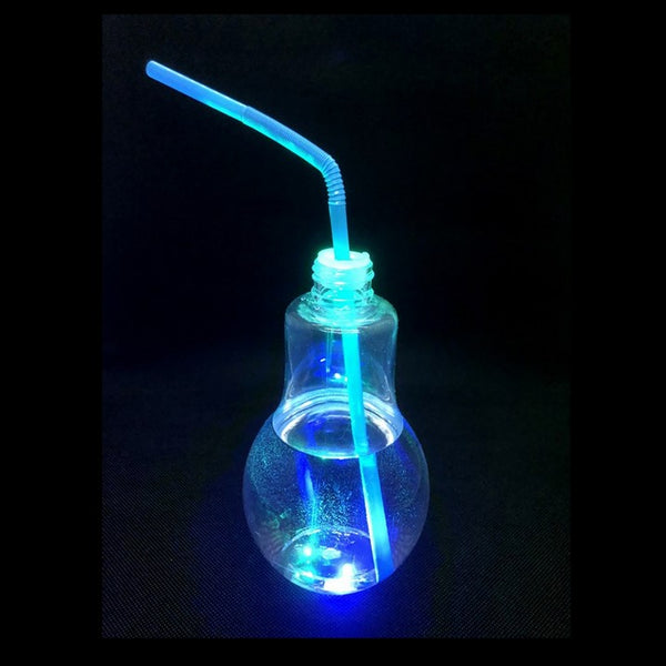 1 LED Glas in Glühbirnen-Form 300 ml multi