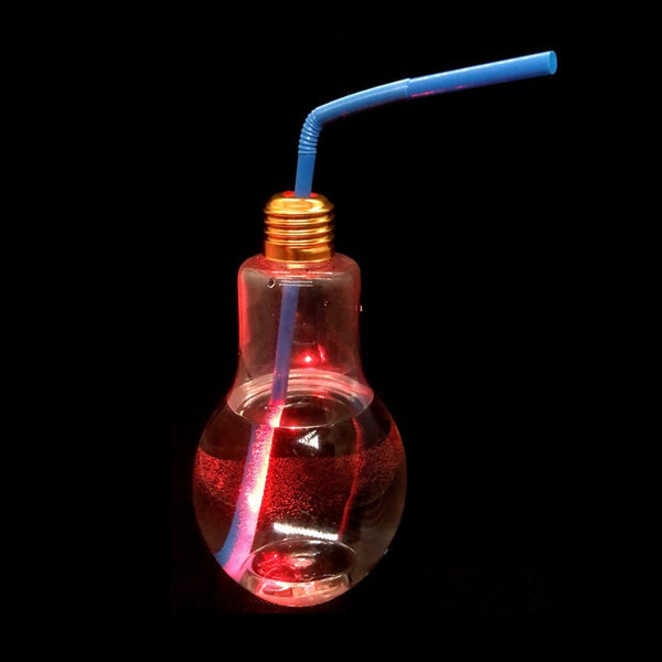 1 LED Glas in Glühbirnen-Form 400 ml multi