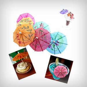12 Deko Picker "Schirmchen"  bunt