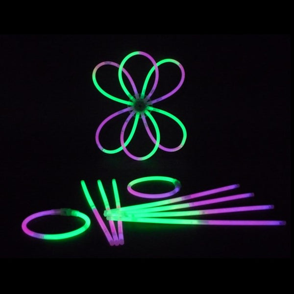 50 Arm-Knicklichter 200 x 5 mm in PINK/GRÜN