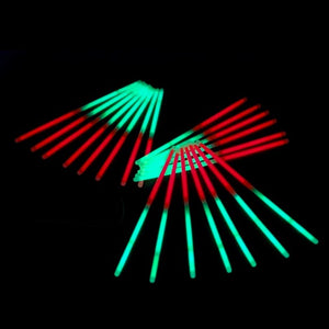 50 Arm-Knicklichter 200 x 5 mm in GRÜN/ROT