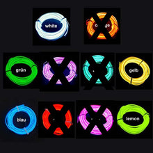 Laden Sie das Bild in den Galerie-Viewer, EL Wire Leucht-Schnur 3 m in BLAU
