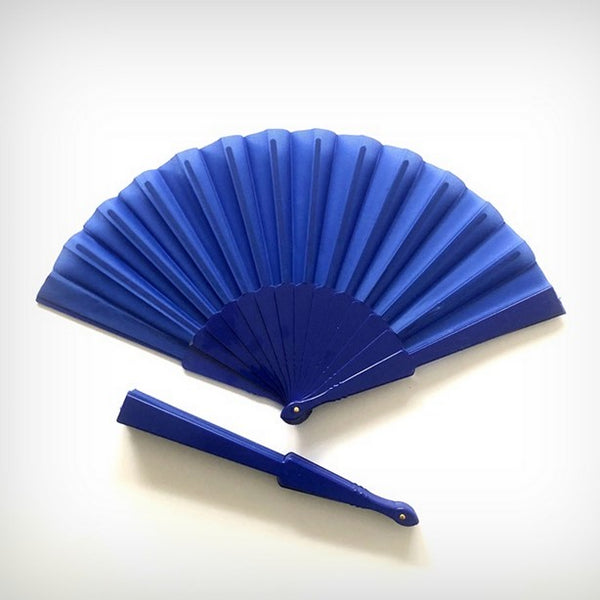 1 Hand-Fächer BLAU