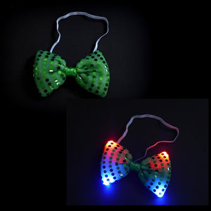 1 LED Pailletten-Fliege (Farbauswahl)