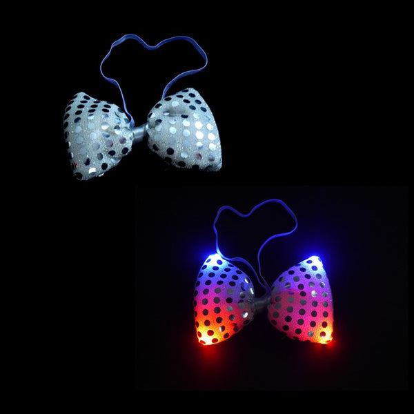 1 LED Pailletten-Fliege (Farbauswahl)