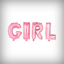 Laden Sie das Bild in den Galerie-Viewer, 1 Folienballon Schriftzug &quot;Girl&quot; rosa 40 cm
