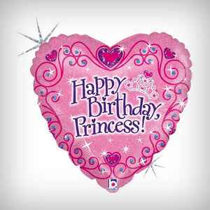 1 Folienballon "Happy Birthday Princess" Herz