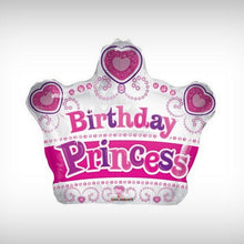 Laden Sie das Bild in den Galerie-Viewer, 1 Folienballon &quot;Birthday Princess&quot; Krone
