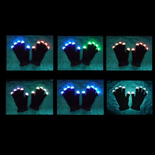 Laden Sie das Bild in den Galerie-Viewer, 1 Paar LED Handschuhe SCHWARZ
