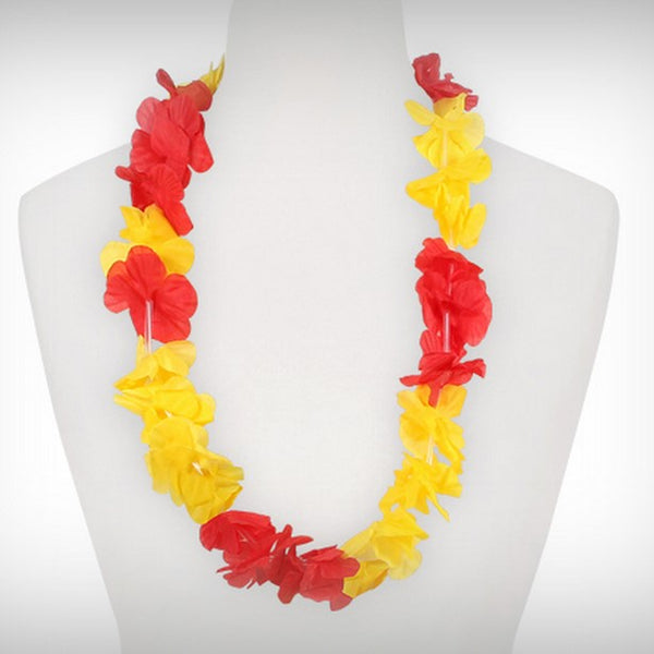 1 Hawaiikette zweifarbig in ROT-GELB