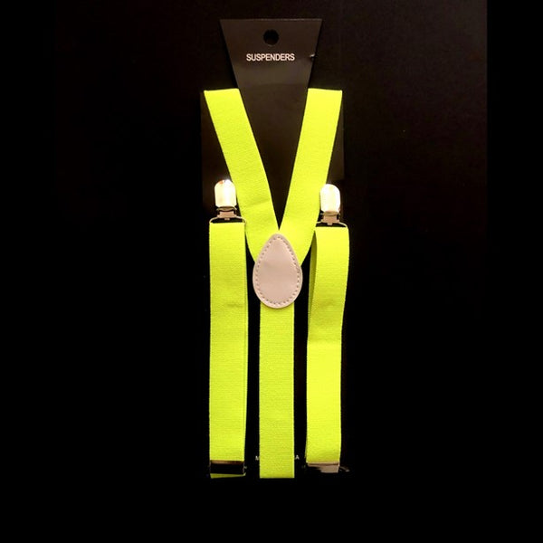 1 Paar Hosenträger NEON-GELB Fluoreszierend