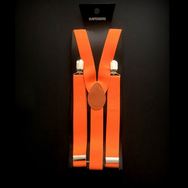 1 Paar Hosenträger NEON-ORANGE Fluo