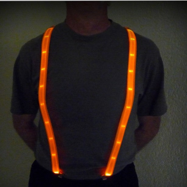 1 Paar LED Hosenträger ORANGE