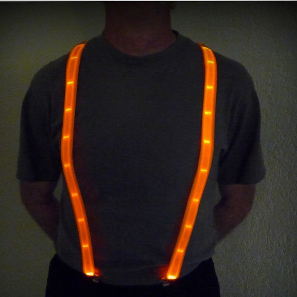 1 Paar LED Hosenträger ORANGE