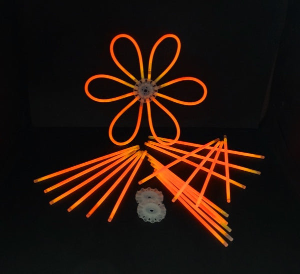 100 Arm-Knicklichter 200 x 5 mm in ORANGE