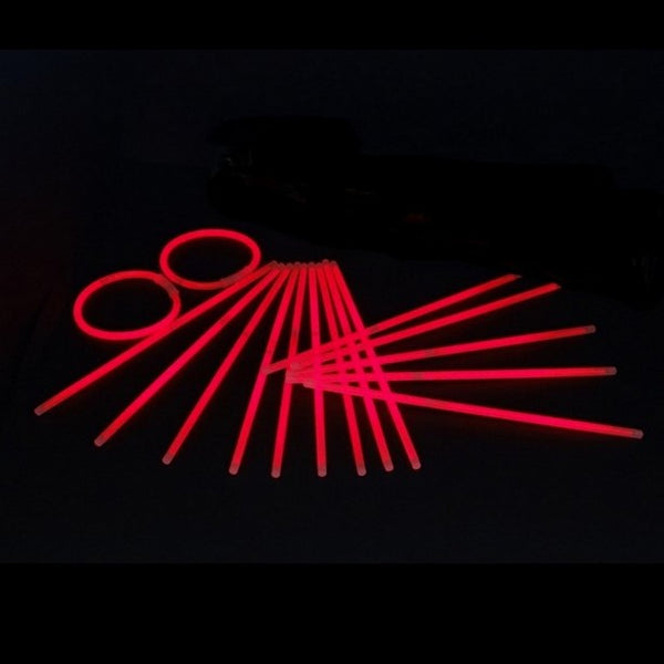 100 Arm-Knicklichter 200 x 5 mm in ROT