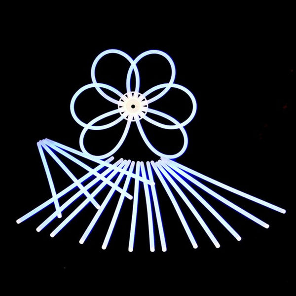 100 Arm-Knicklichter 200 x 5 mm in GLETSCHERWEISS