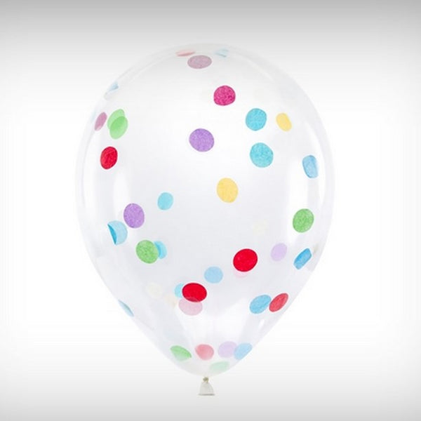 6 Konfetti Lufballons