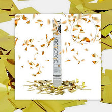 Laden Sie das Bild in den Galerie-Viewer, 1 Konfetti-Shooter Metallic-Streifen GOLD 40 cm
