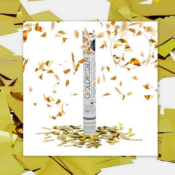 1 Konfetti-Shooter Metallic-Streifen GOLD 40 cm