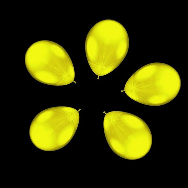 5 LED Ballons GELB