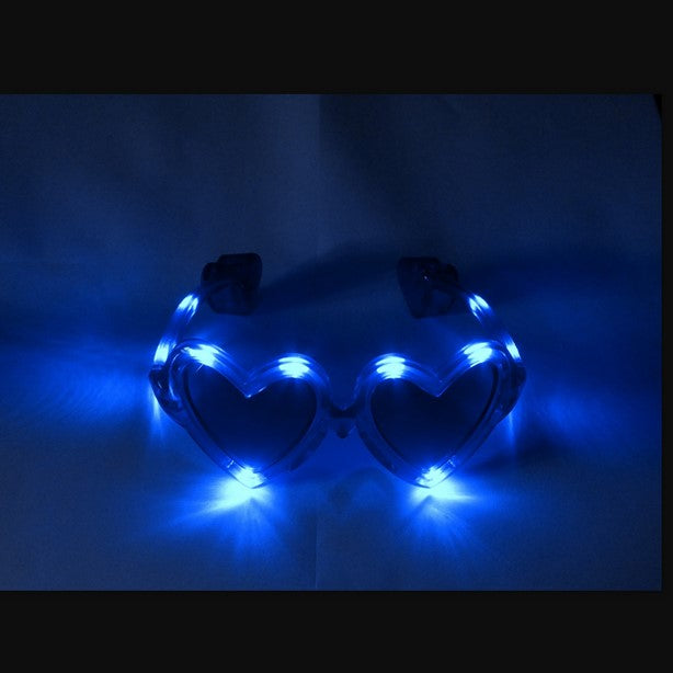 1 LED Herz-Sonnenbrille BLAU