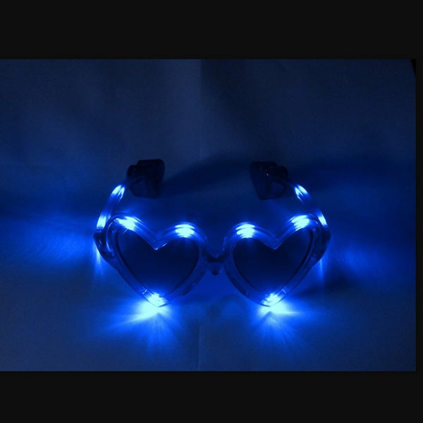1 LED Herz-Sonnenbrille BLAU
