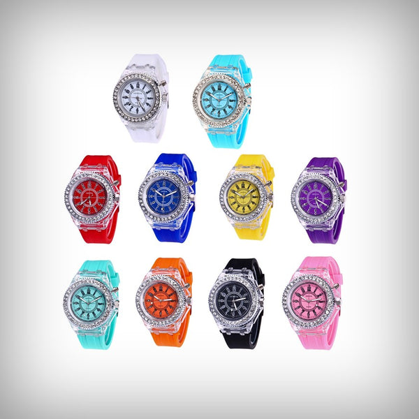 1 LED Quarz Uhr (Farbauswahl)