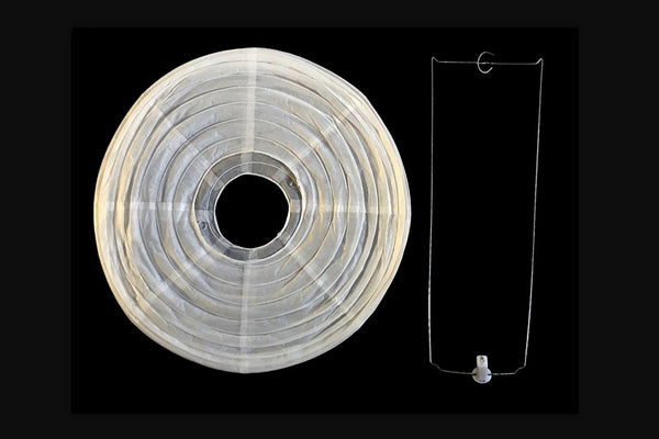 1 LED Lampion 35 cm in WEISS
