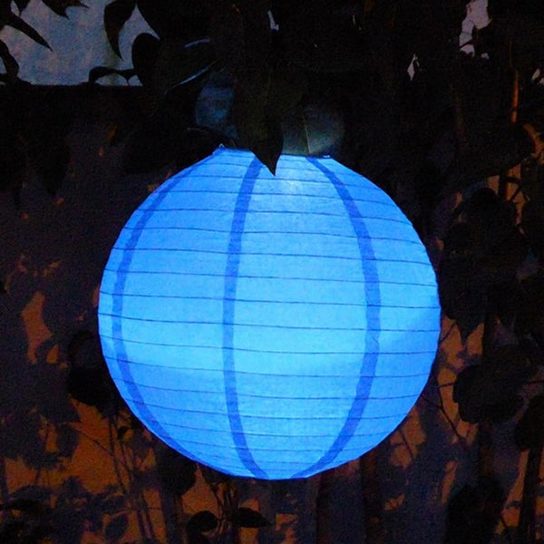 1 LED Lampion 40 cm in BLAU